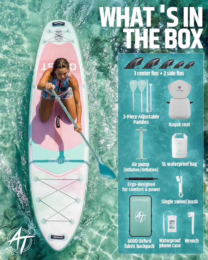 Load image into Gallery viewer, 12’ × 36’’ Inflatable SUP – Gradient Orchard Glow (Green & Red) – ATPB26 - 24M Pro Max | Atpross Board - ATPROSS Board