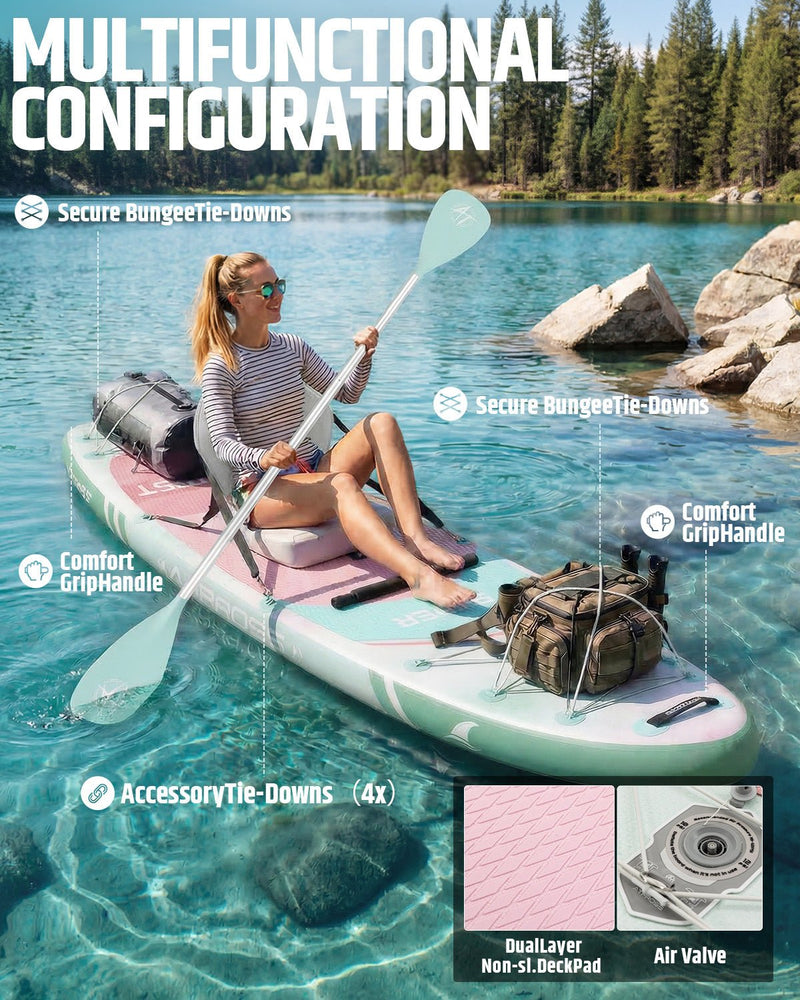 Load image into Gallery viewer, 12’ × 36’’ Inflatable SUP – Gradient Orchard Glow (Green & Red) – ATPB26 - 24M Pro Max | Atpross Board - ATPROSS Board