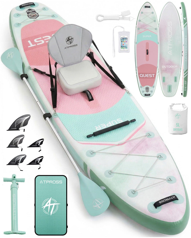 Load image into Gallery viewer, 12’ × 36’’ Inflatable SUP – Gradient Orchard Glow (Green & Red) – ATPB26 - 24M Pro Max | Atpross Board - ATPROSS Board