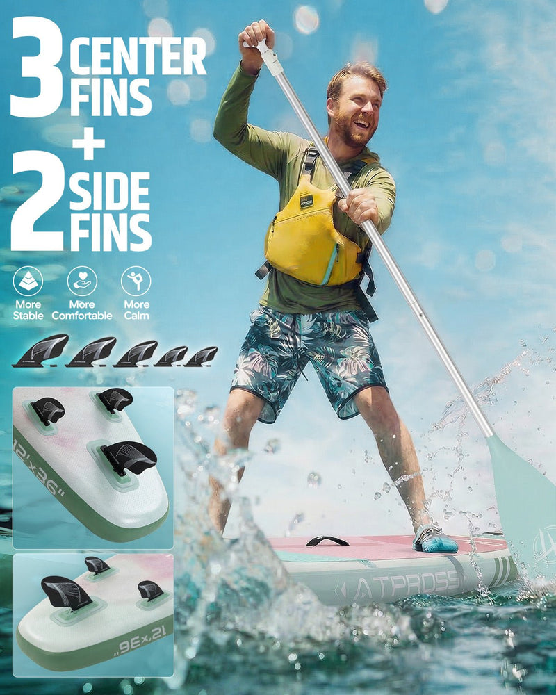 Load image into Gallery viewer, 12’ × 36’’ Inflatable SUP – Gradient Orchard Glow (Green & Red) – ATPB26 - 24M Pro Max | Atpross Board - ATPROSS Board