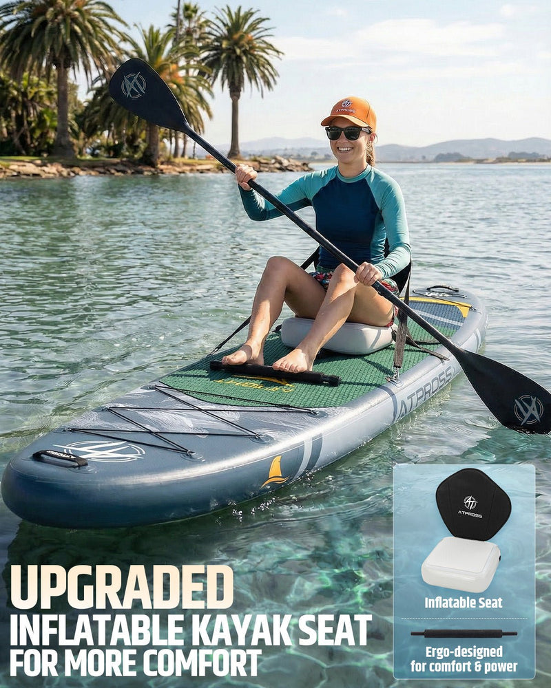 Load image into Gallery viewer, 12’ × 36’’ Inflatable SUP – Night Tide (Deep Blue & Navy Green) – ATPB26 - 19M Pro Max | Atpross Board - ATPROSS Board