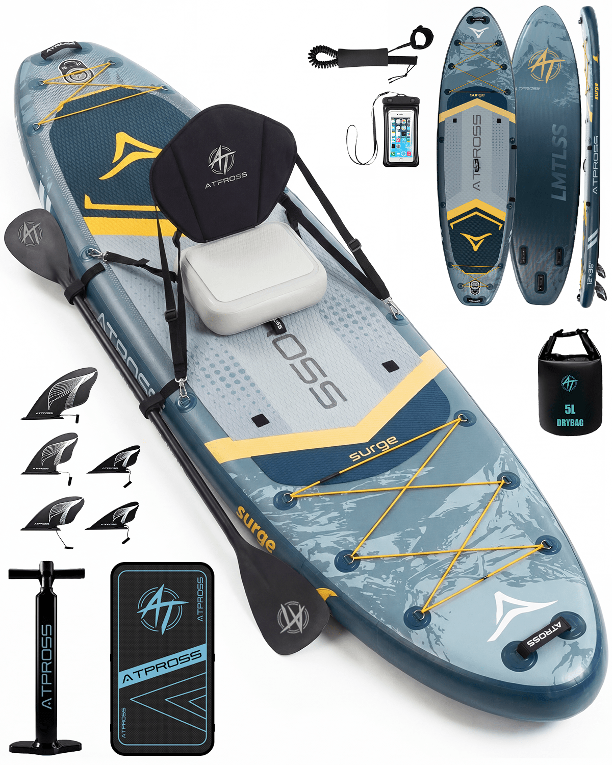 36'' Wide Inflatable SUP – Adventure Paddle Board for Outdoor Use