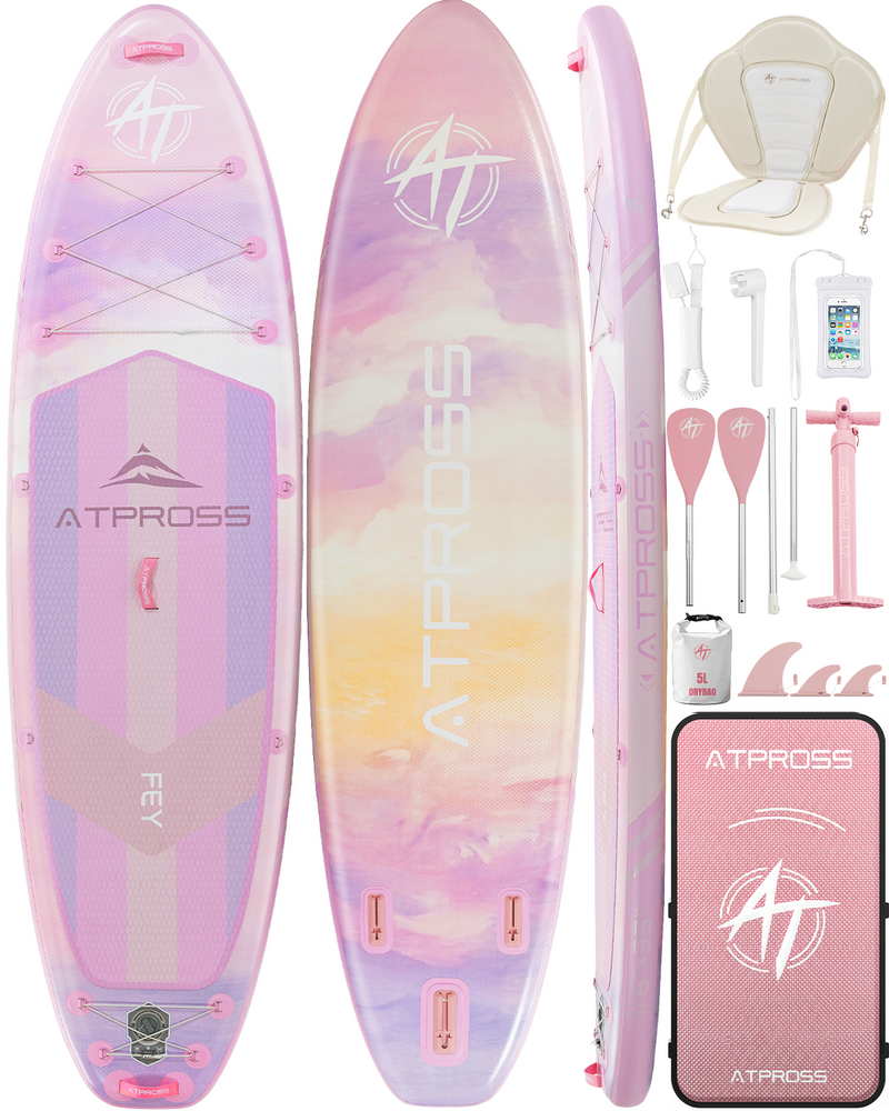 Laden Sie das Bild in Galerie -Viewer, Aufblasbares SUP Kajak-Premium Gradient Afterglow (Pink, Lila & Orange)-ATPB26-17 Pro |Atpross Board