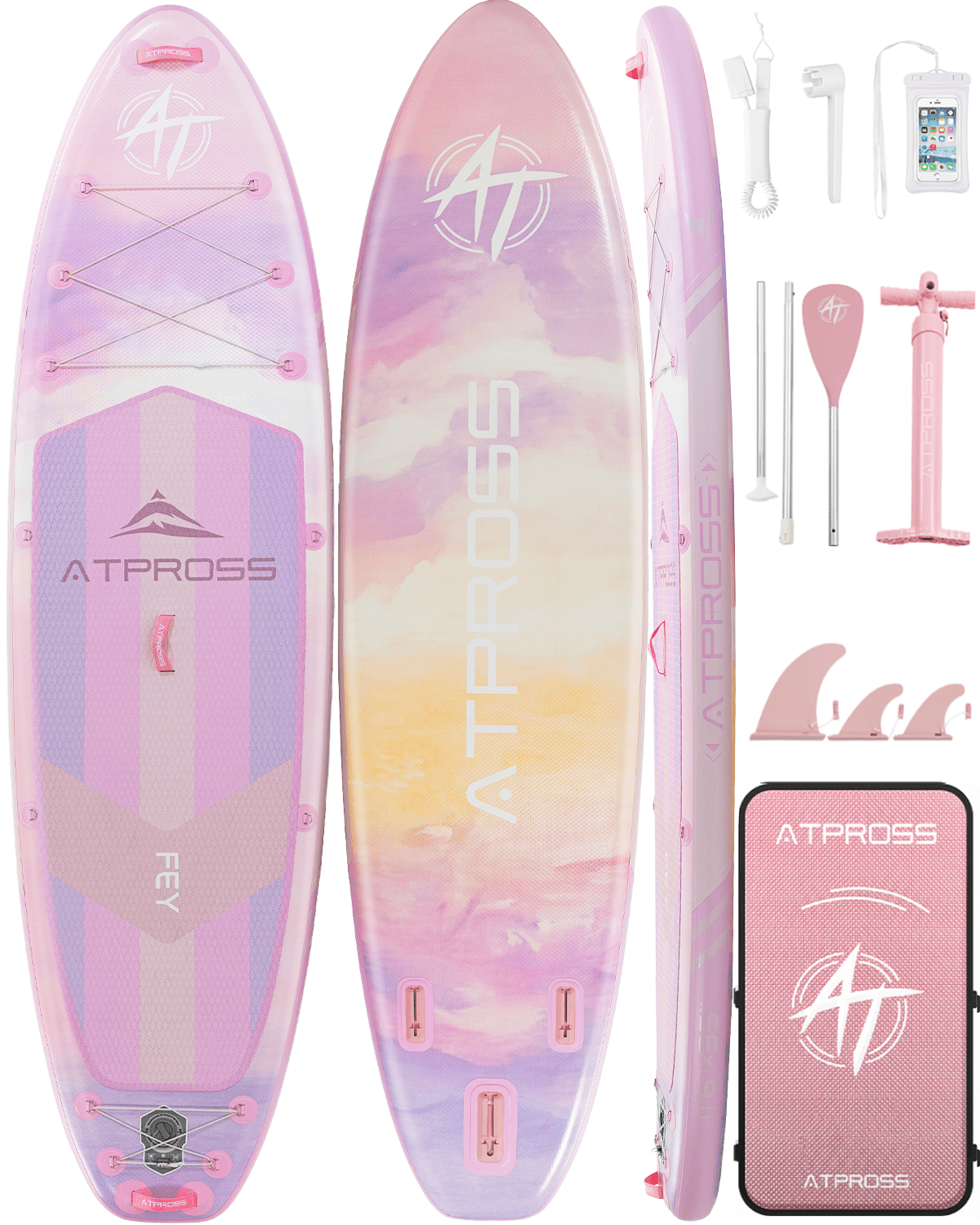 アクアマリン フラワーカービング Inflatable SUP Kayak for Leisure & Touring | Stable Paddle Board