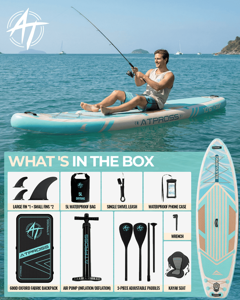 Chargez l'image dans la visionneuse de la galerie, Inflatable SUP - Wave Flow & Natural Wood Grain - ATPB26 - 02 PRO|Atpross Board - ATPROSS Board