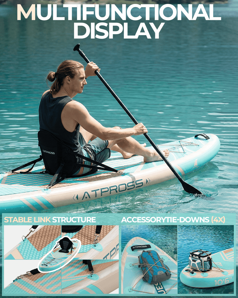 Chargez l'image dans la visionneuse de la galerie, Inflatable SUP - Wave Flow & Natural Wood Grain - ATPB26 - 02 PRO|Atpross Board - ATPROSS Board