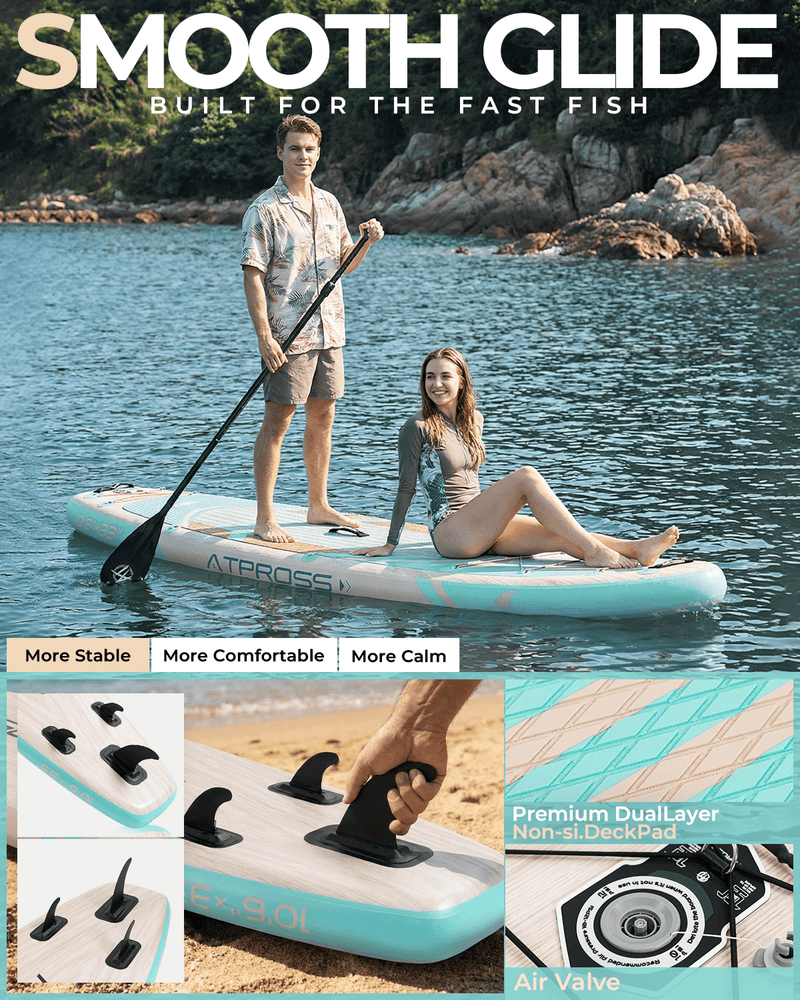 Chargez l'image dans la visionneuse de la galerie, Inflatable SUP - Wave Flow & Natural Wood Grain - ATPB26 - 02 PRO|Atpross Board - ATPROSS Board