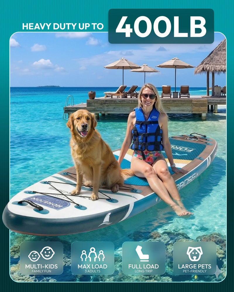 Laden Sie das Bild in Galerie -Viewer, Inflatable SUP - Woodland Brown & Aqua Lake Blue - ATPB26 - 08 PRO|Atpross Board - ATPROSS Board