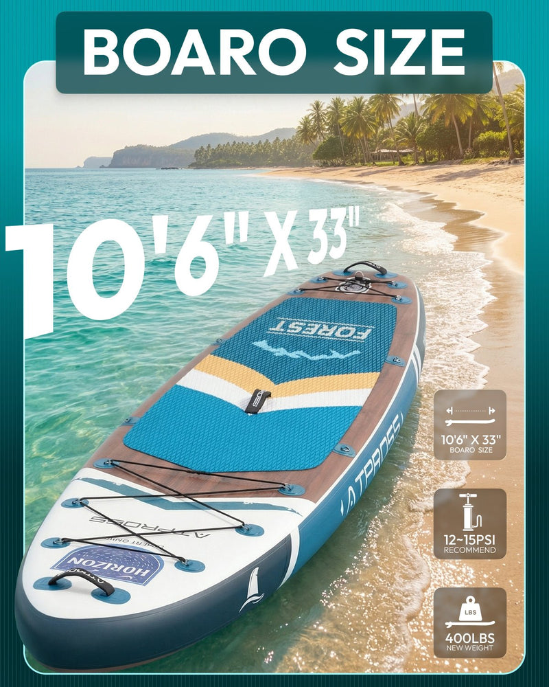 Laden Sie das Bild in Galerie -Viewer, Inflatable SUP - Woodland Brown & Aqua Lake Blue - ATPB26 - 08 PRO|Atpross Board - ATPROSS Board