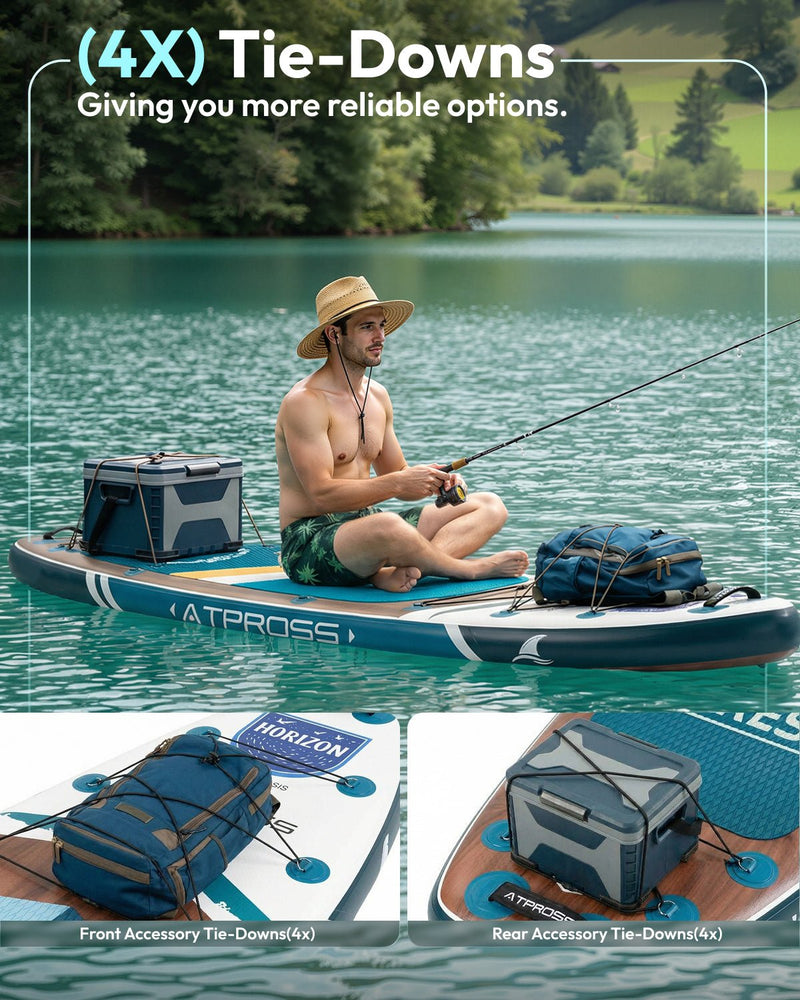 Laden Sie das Bild in Galerie -Viewer, Inflatable SUP - Woodland Brown & Aqua Lake Blue - ATPB26 - 08 PRO|Atpross Board - ATPROSS Board