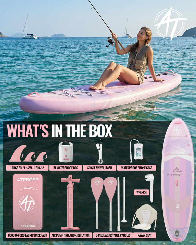 Laden Sie das Bild in Galerie -Viewer, Aufblasbares SUP Kajak-Premium Gradient Afterglow (Pink, Lila & Orange)-ATPB26-17 Pro |Atpross Board