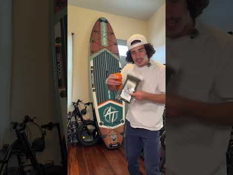 Load and play video in Gallery viewer, 11’6’’ × 35’’ Inflatable SUP-Walnut Wood & Navy Green-ATPB25-03 PRO |Atpross Board