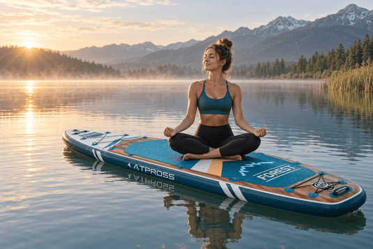 10 SUP Yoga Poses to Try on the Water - ATPROSS Board