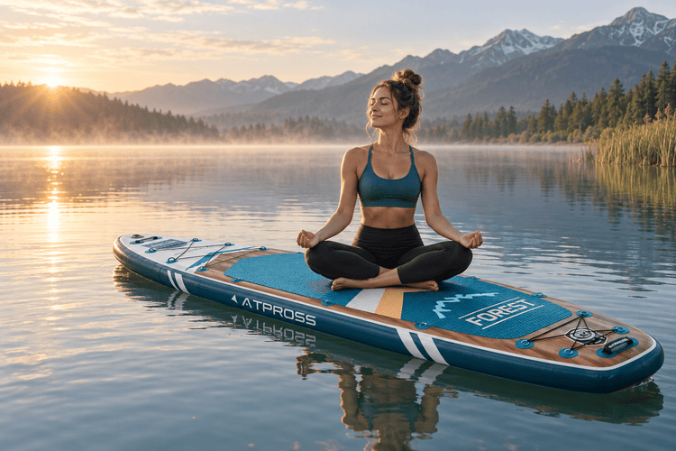 10 SUP Yoga Poses to Try on the Water - ATPROSS Board