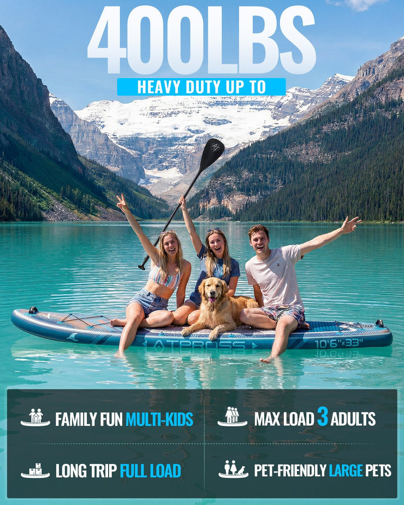 Laden Sie das Bild in Galerie -Viewer, 10’6’’ × 33’’ Inflatable SUP – Apex Orbit (Navy &amp; Orange) – ATPB26 - 11P Pro | Atpross Board - ATPROSS Board
