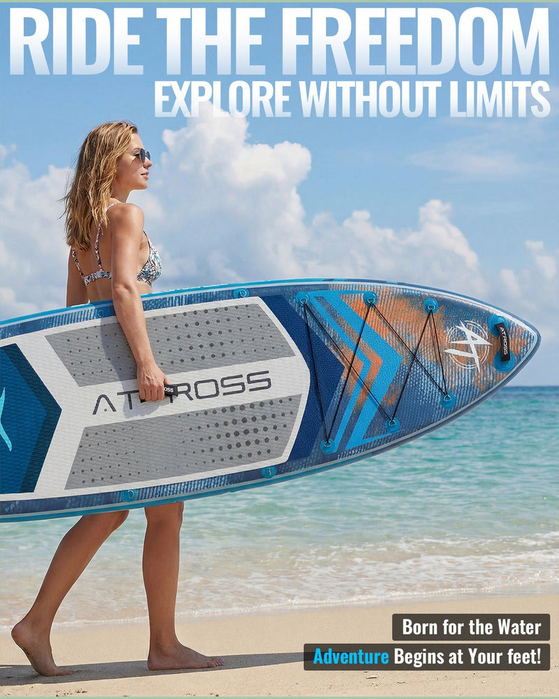 Laden Sie das Bild in Galerie -Viewer, 10’6’’ × 33’’ Inflatable SUP – Apex Orbit (Navy &amp; Orange) – ATPB26 - 11P Pro | Atpross Board - ATPROSS Board
