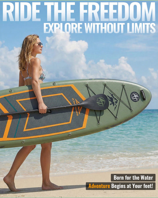 10’6’’ × 33’’ Inflatable SUP – Forest Ember (Olive & Orange) – ATPB26 - 06P Pro | Atpross Board - ATPROSS Board
