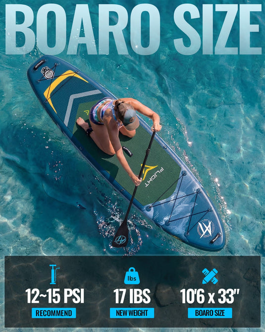 10’6’’ × 33’’ Inflatable SUP – Night Tide (Deep Blue & Navy Green) – ATPB26 - 12P Pro | Atpross Board - ATPROSS Board