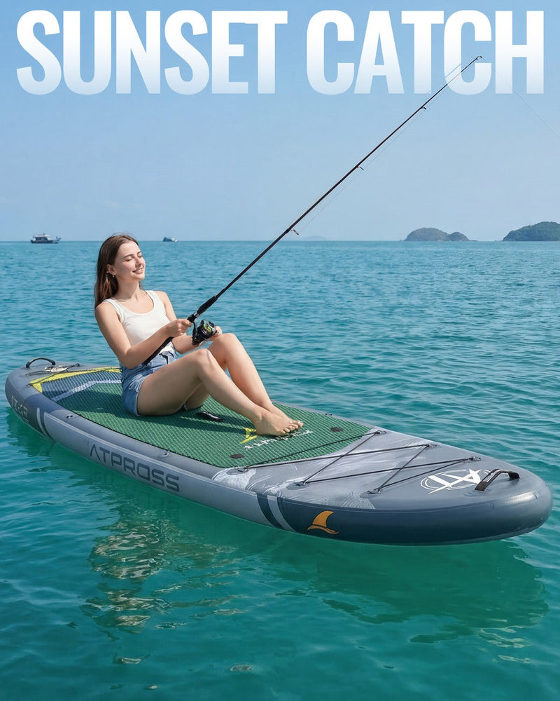 Laden Sie das Bild in Galerie -Viewer, 10’6’’ × 33’’ Inflatable SUP – Night Tide (Deep Blue &amp; Navy Green) – ATPB26 - 12P Pro | Atpross Board - ATPROSS Board
