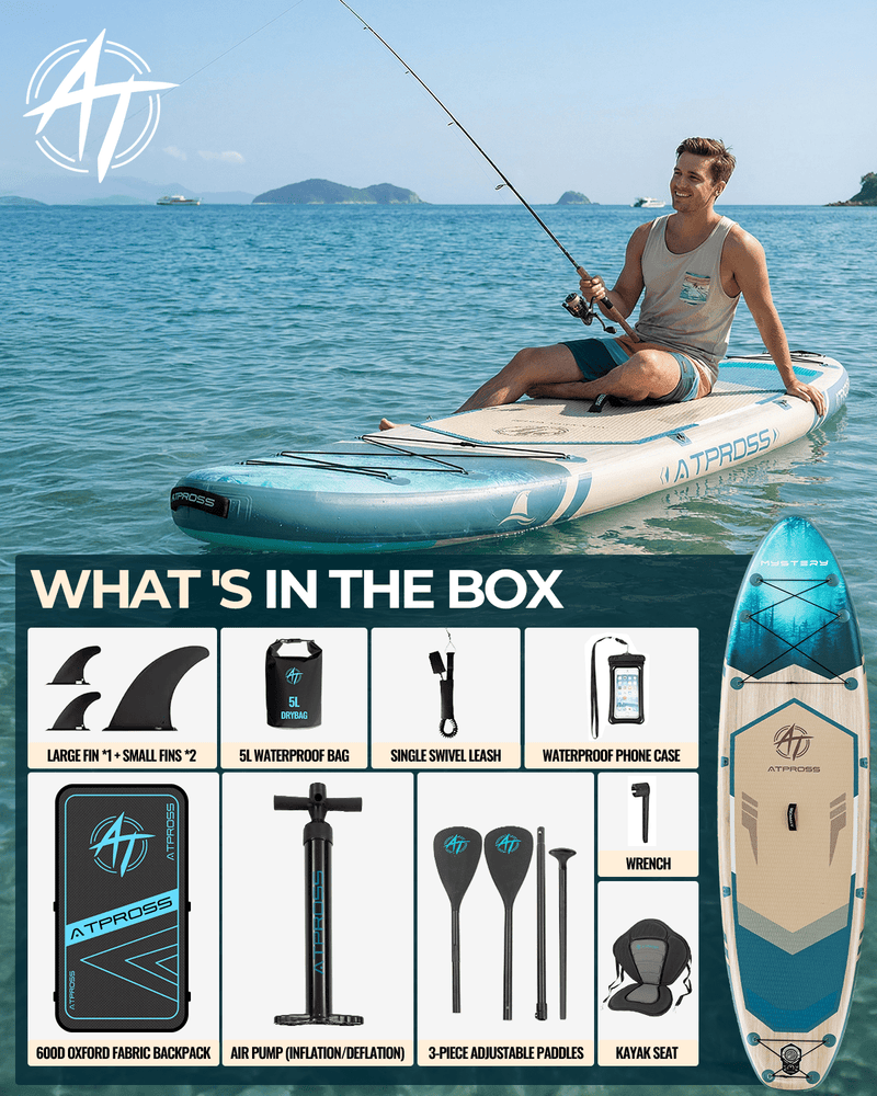 Load image into Gallery viewer, 11’6’’ × 35'' Inflatable SUP Kayak - Premium Dark Forest &amp; Lagoon Teal - ATPB26 - 14 Pro ｜Atpross Board - ATPROSS Board
