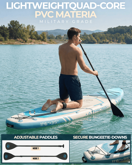11’6’’ × 35'' Inflatable SUP Kayak - Premium Dark Forest & Lagoon Teal - ATPB26 - 14 Pro ｜Atpross Board - ATPROSS Board
