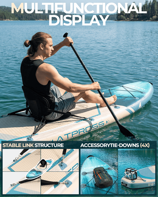 11’6’’ × 35'' Inflatable SUP Kayak - Premium Dark Forest & Lagoon Teal - ATPB26 - 14 Pro ｜Atpross Board - ATPROSS Board