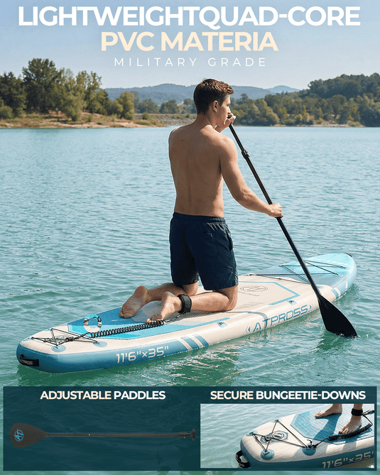 11’6’’ × 35'' Inflatable SUP Kayak - Premium Dark Forest & Lagoon Teal - ATPB26 - 14 Pro ｜Atpross Board - ATPROSS Board