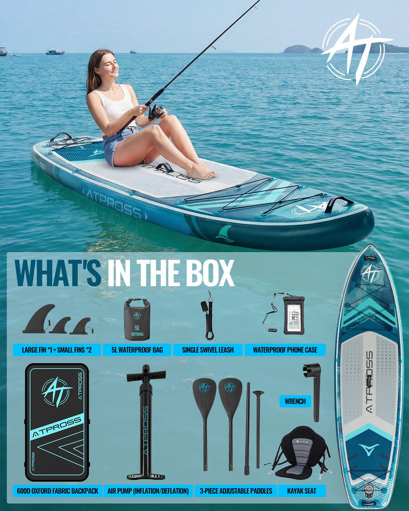 Laden Sie das Bild in Galerie -Viewer, 11’6’’ × 35’’ Inflatable SUP – Neon Tide (Deep Blue &amp; Neon Blue) – ATPB26 - 15P Pro | Atpross Board - ATPROSS Board
