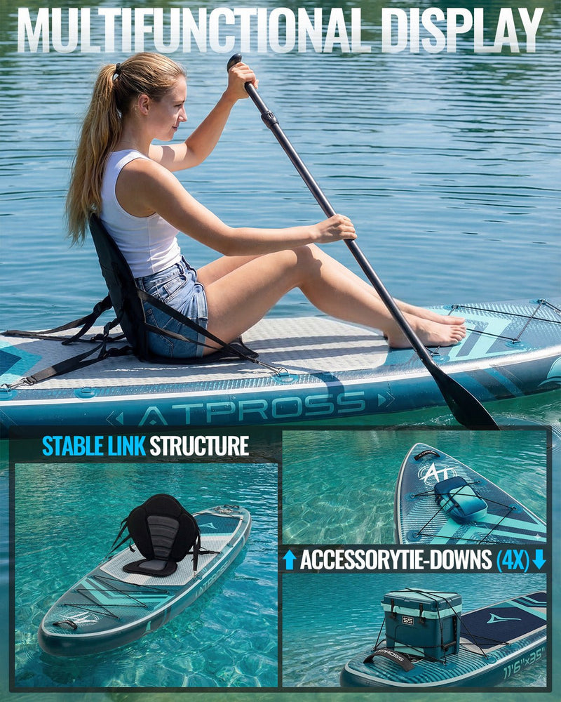 Laden Sie das Bild in Galerie -Viewer, 11’6’’ × 35’’ Inflatable SUP – Neon Tide (Deep Blue &amp; Neon Blue) – ATPB26 - 15P Pro | Atpross Board - ATPROSS Board
