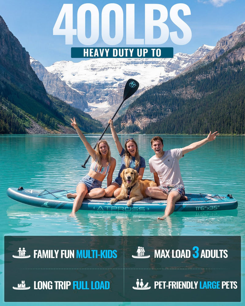 Laden Sie das Bild in Galerie -Viewer, 11’6’’ × 35’’ Inflatable SUP – Neon Tide (Deep Blue &amp; Neon Blue) – ATPB26 - 15P Pro | Atpross Board - ATPROSS Board
