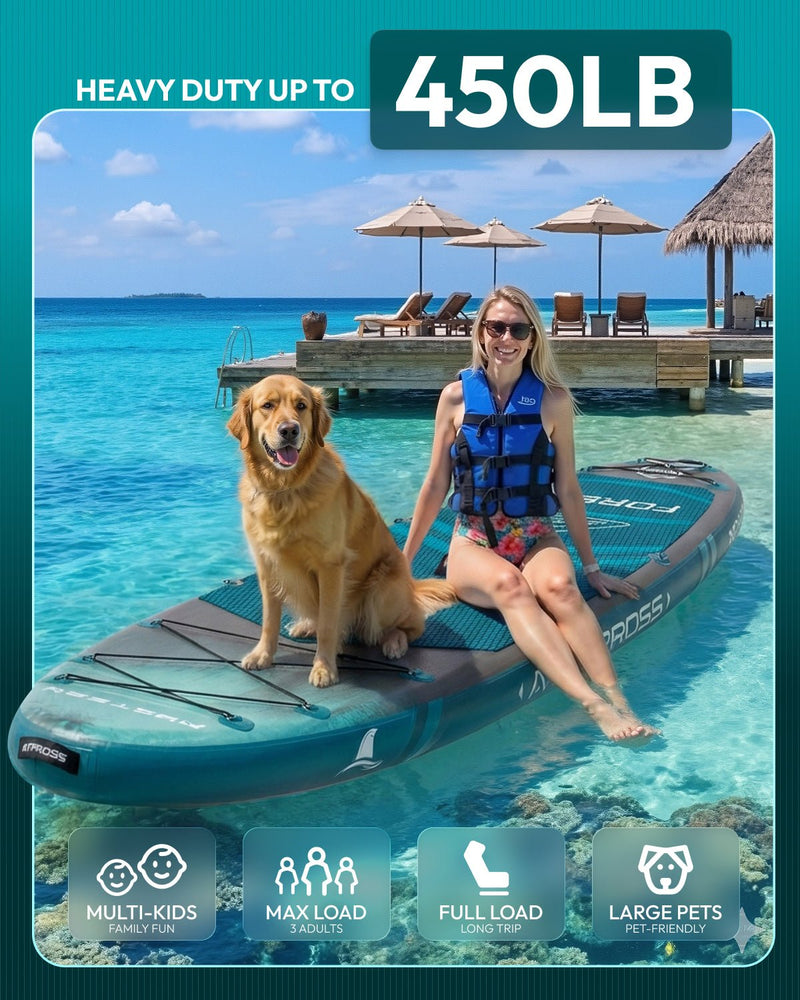 Laden Sie das Bild in Galerie -Viewer, 11’6’’ × 35’’ Inflatable SUP – Premium Dark Forest (Abyss Green) – ATPB26 - 13B Basic | Atpross Board - ATPROSS Board
