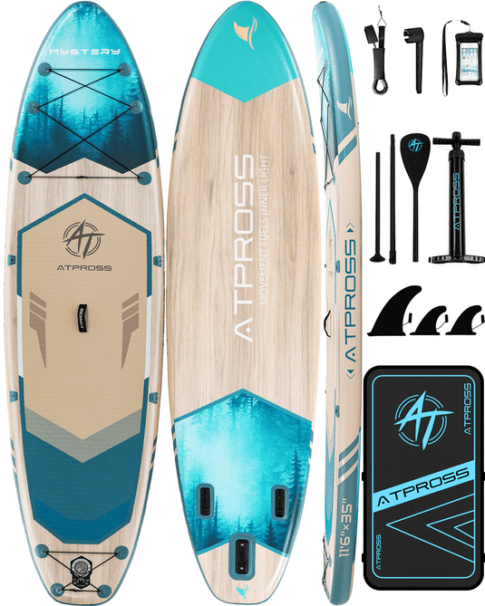 11’6’’ × 35’’ Inflatable SUP – Premium Dark Forest (Lagoon Teal) – ATPB26 - 14B Basic | Atpross Board - ATPROSS Board