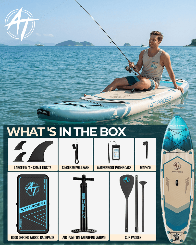 Carica immagine in Galleria Viewer, 11’6’’ × 35’’ Inflatable SUP – Premium Dark Forest (Lagoon Teal) – ATPB26 - 14B Basic | Atpross Board - ATPROSS Board
