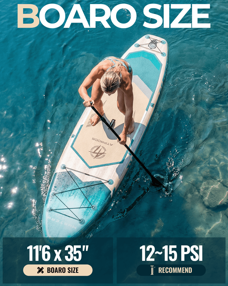 Carica immagine in Galleria Viewer, 11’6’’ × 35’’ Inflatable SUP – Premium Dark Forest (Lagoon Teal) – ATPB26 - 14B Basic | Atpross Board - ATPROSS Board
