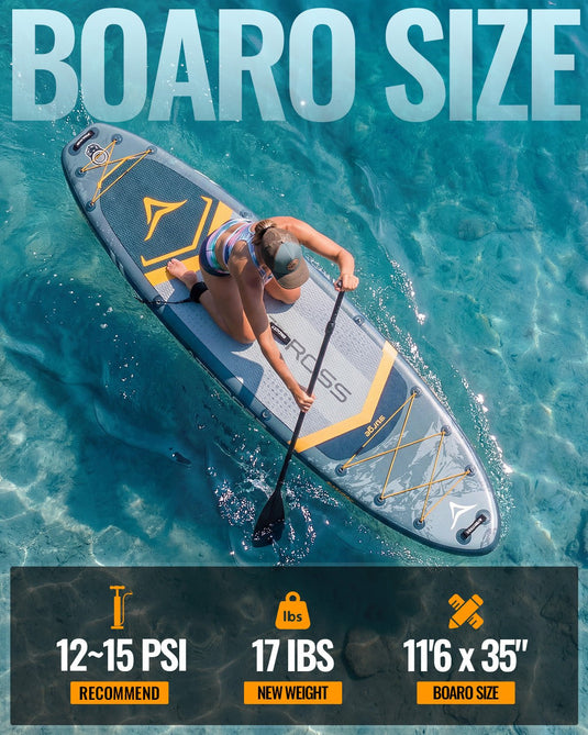11’6’’ × 35’’ Inflatable SUP – Storm Edge (Blue Grey & Orange) – ATPB26 - 16P Pro | Atpross Board - ATPROSS Board