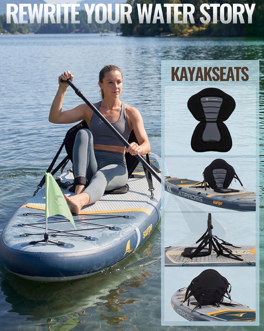 11’6’’ × 35’’ Inflatable SUP – Storm Edge (Blue Grey & Orange) – ATPB26 - 16P Pro | Atpross Board - ATPROSS Board