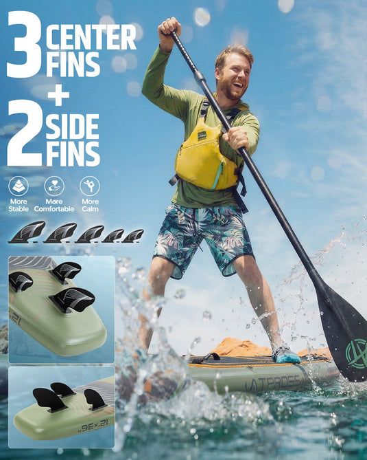 12’ × 36’’ Inflatable SUP – Forest Ember (Olive & Orange) – ATPB26 - 25M Pro Max | Atpross Board - ATPROSS Board