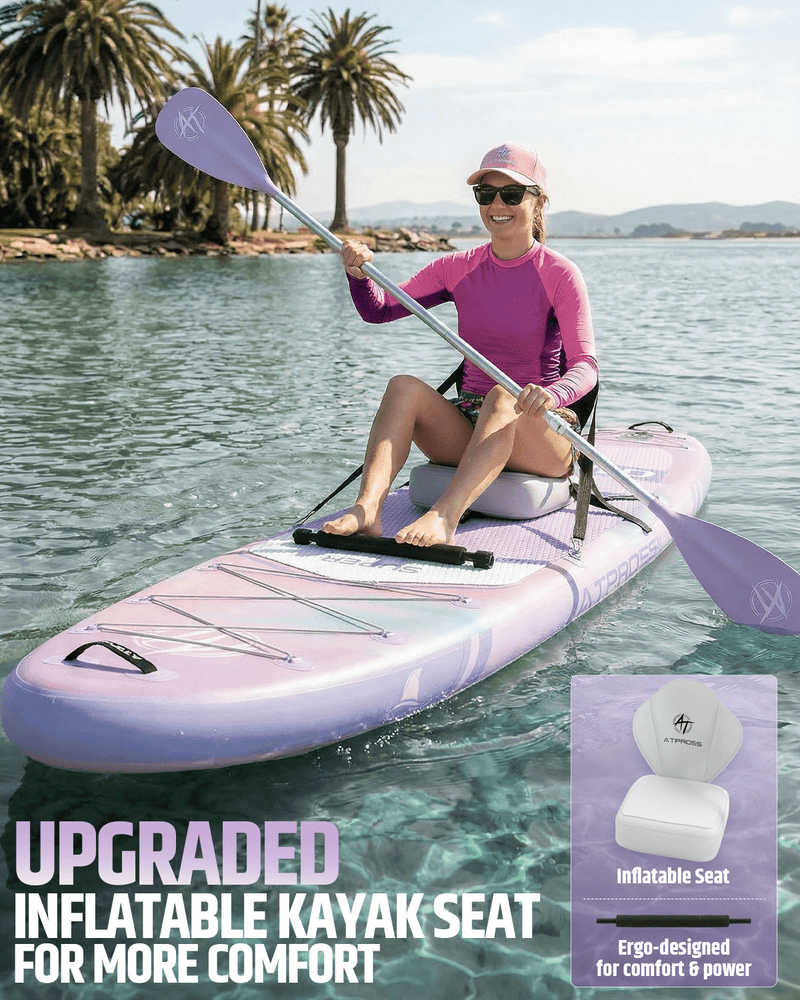 Load image into Gallery viewer, 12’ × 36’’ Inflatable SUP – Glacier Veil (Pastel Purple &amp; Blue) – ATPB26 - 20M Pro Max | Atpross Board - ATPROSS Board
