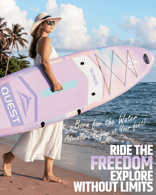 12’ × 36’’ Inflatable SUP – Glacier Veil (Pastel Purple & Blue) – ATPB26 - 20M Pro Max | Atpross Board - ATPROSS Board