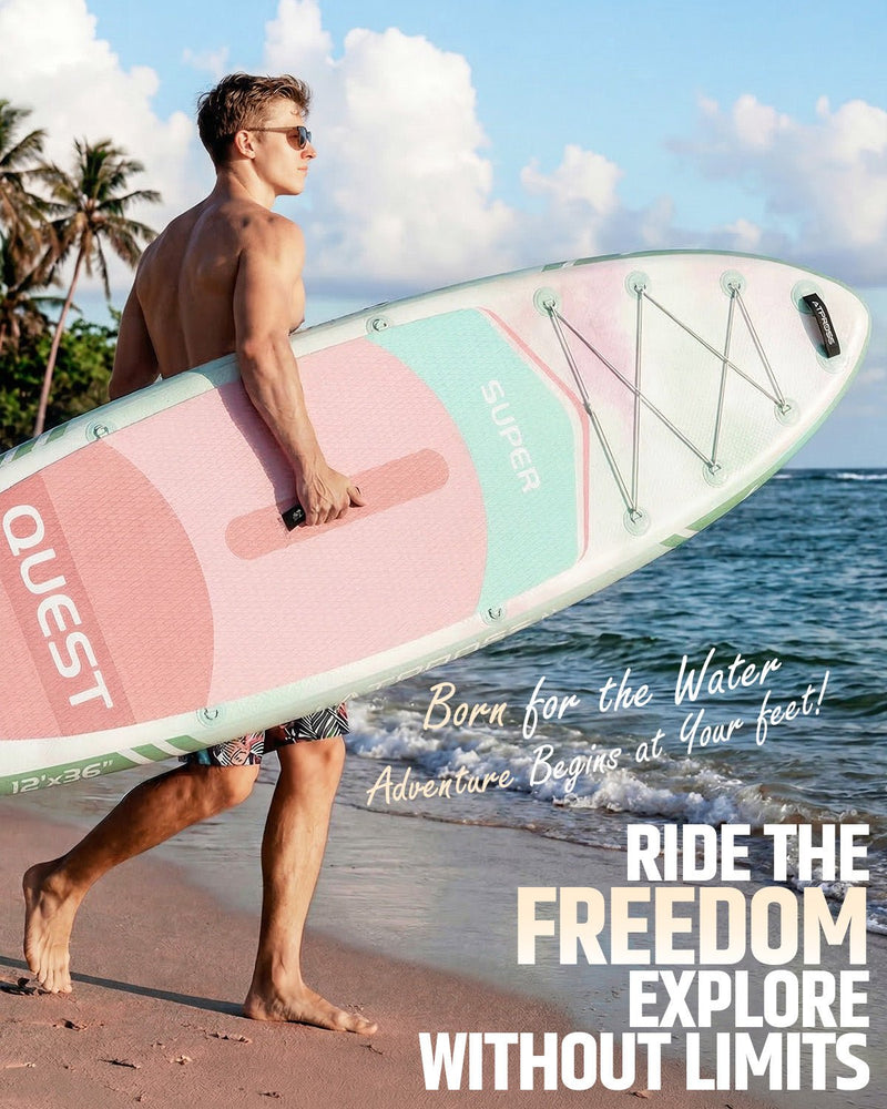 Laden Sie das Bild in Galerie -Viewer, 12’ × 36’’ Inflatable SUP – Gradient Orchard Glow (Green &amp; Red) – ATPB26 - 24M Pro Max | Atpross Board - ATPROSS Board
