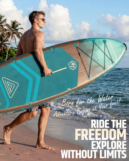 12’ × 36’’ Inflatable SUP – Premium Dark Forest – Abyss Green – ATPB26 - 21M Pro Max | Atpross Board - ATPROSS Board