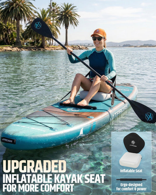 12’ × 36’’ Inflatable SUP – Premium Dark Forest – Abyss Green – ATPB26 - 21M Pro Max | Atpross Board - ATPROSS Board