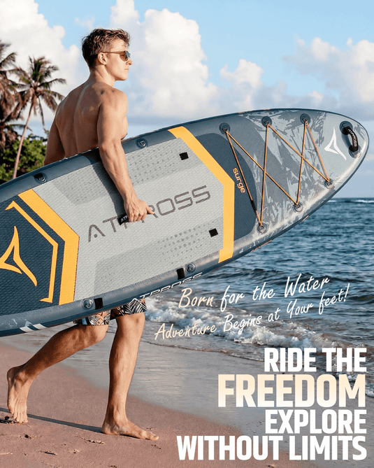 12’ × 36’’ Inflatable SUP – Storm Edge (Blue Grey & Orange) – ATPB26 - 22M Pro Max | Atpross Board - ATPROSS Board