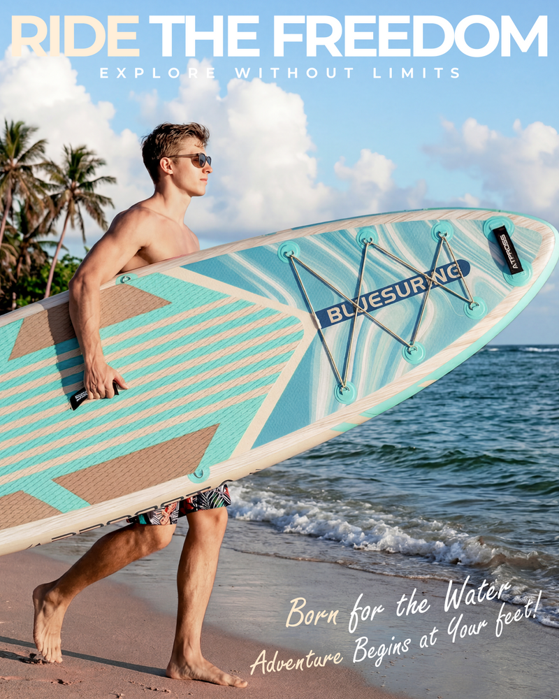 Load image into Gallery viewer, Inflatable SUP-Wave Flow &amp; Natural Wood Grain-ATPB26-02 PRO｜Atpross Board
