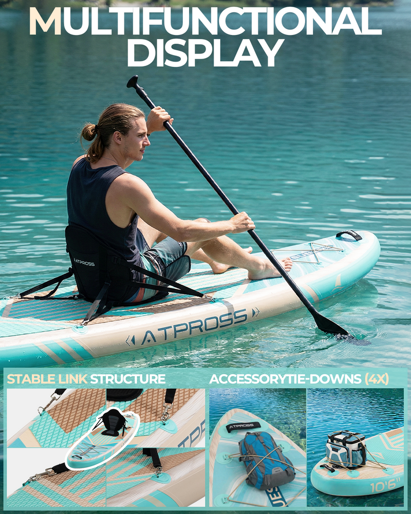 Load image into Gallery viewer, Inflatable SUP-Wave Flow &amp; Natural Wood Grain-ATPB26-02 PRO｜Atpross Board

