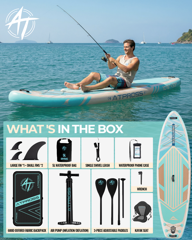 Load image into Gallery viewer, Inflatable SUP-Wave Flow &amp; Natural Wood Grain-ATPB26-02 PRO｜Atpross Board
