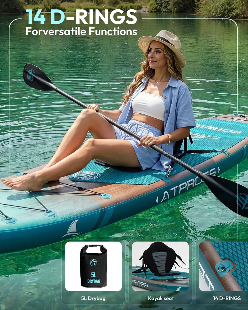 Load image into Gallery viewer, Inflatable SUP Kayak - Premium Dark Forest &amp; Abyss Green - ATPB26 - 13 Pro ｜Atpross Board - ATPROSS Board

