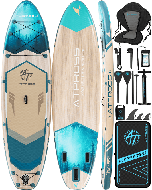 Inflatable SUP Kayak - Premium Dark Forest & Lagoon Teal - ATPB26 - 14 Pro ｜Atpross Board - ATPROSS Board