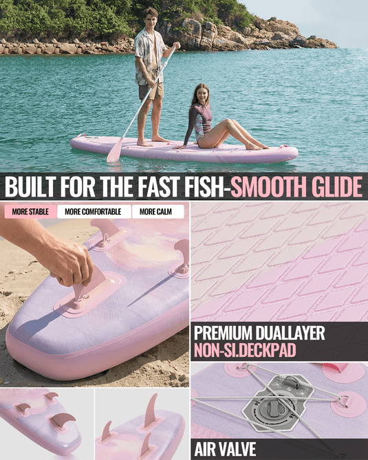 Inflatable SUP Kayak - Premium Gradient Afterglow (Pink, Purple & Orange) - ATPB26 - 17 Basic ｜Atpross Board - ATPROSS Board