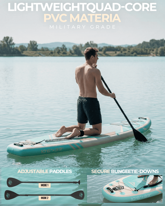 Inflatable SUP - Wave Flow & Natural Wood Grain - ATPB26 - 02 PRO｜Atpross Board - ATPROSS Board